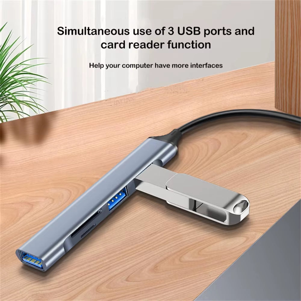 Aluminum USB-C Hub with SD/TF Card Reader