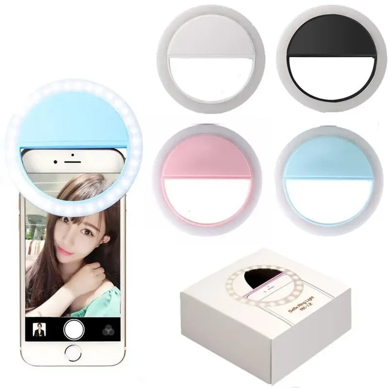 Rechargeable Clip-On Phone Selfie Ring Light
