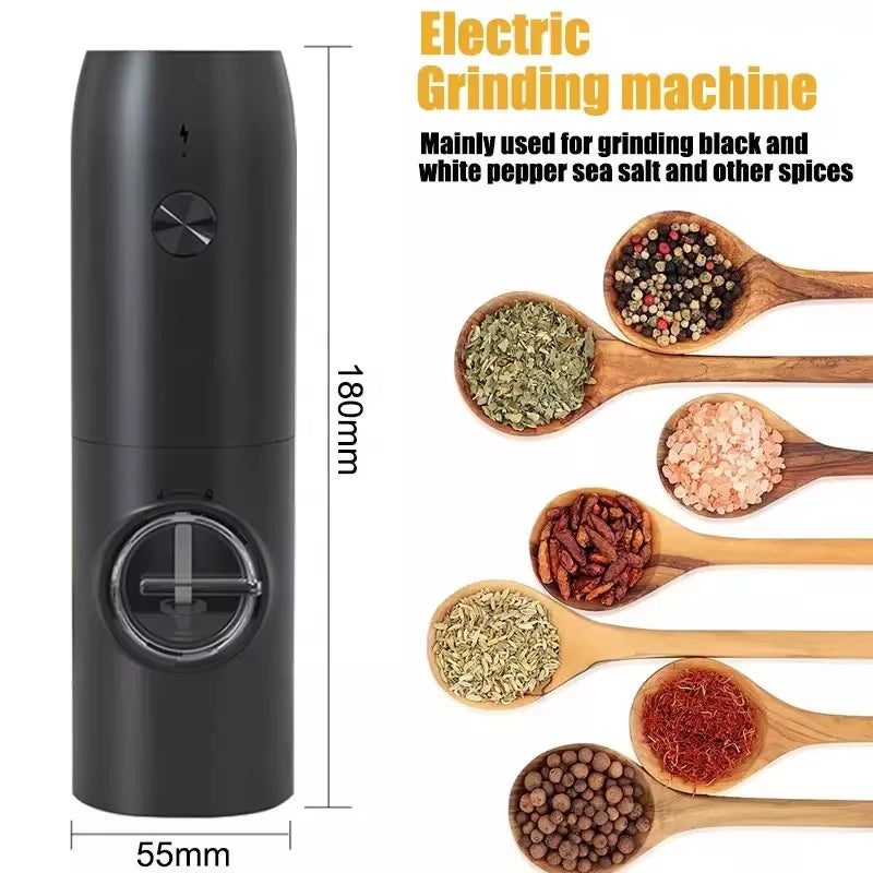 Gravity Electric Salt & Pepper Grinder Set with LED Light