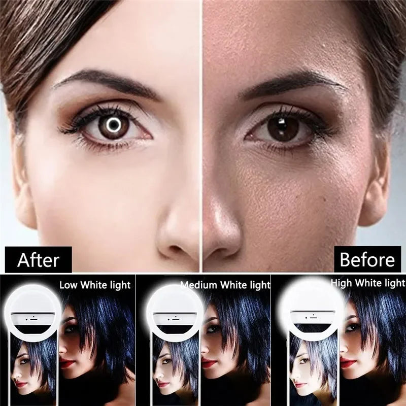 Rechargeable Clip-On Phone Selfie Ring Light
