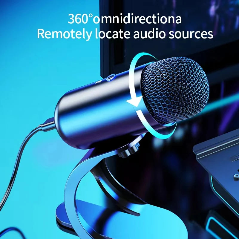 RGB USB Condenser Desktop Microphone for Streaming & Calls