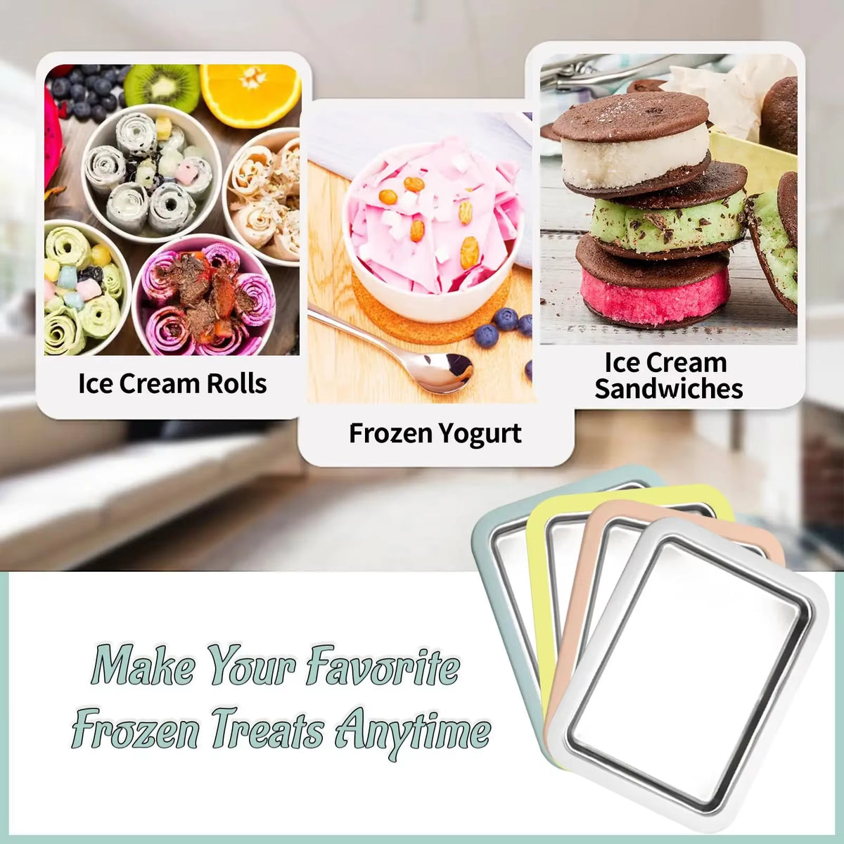 Rolled Ice Cream Maker Pan