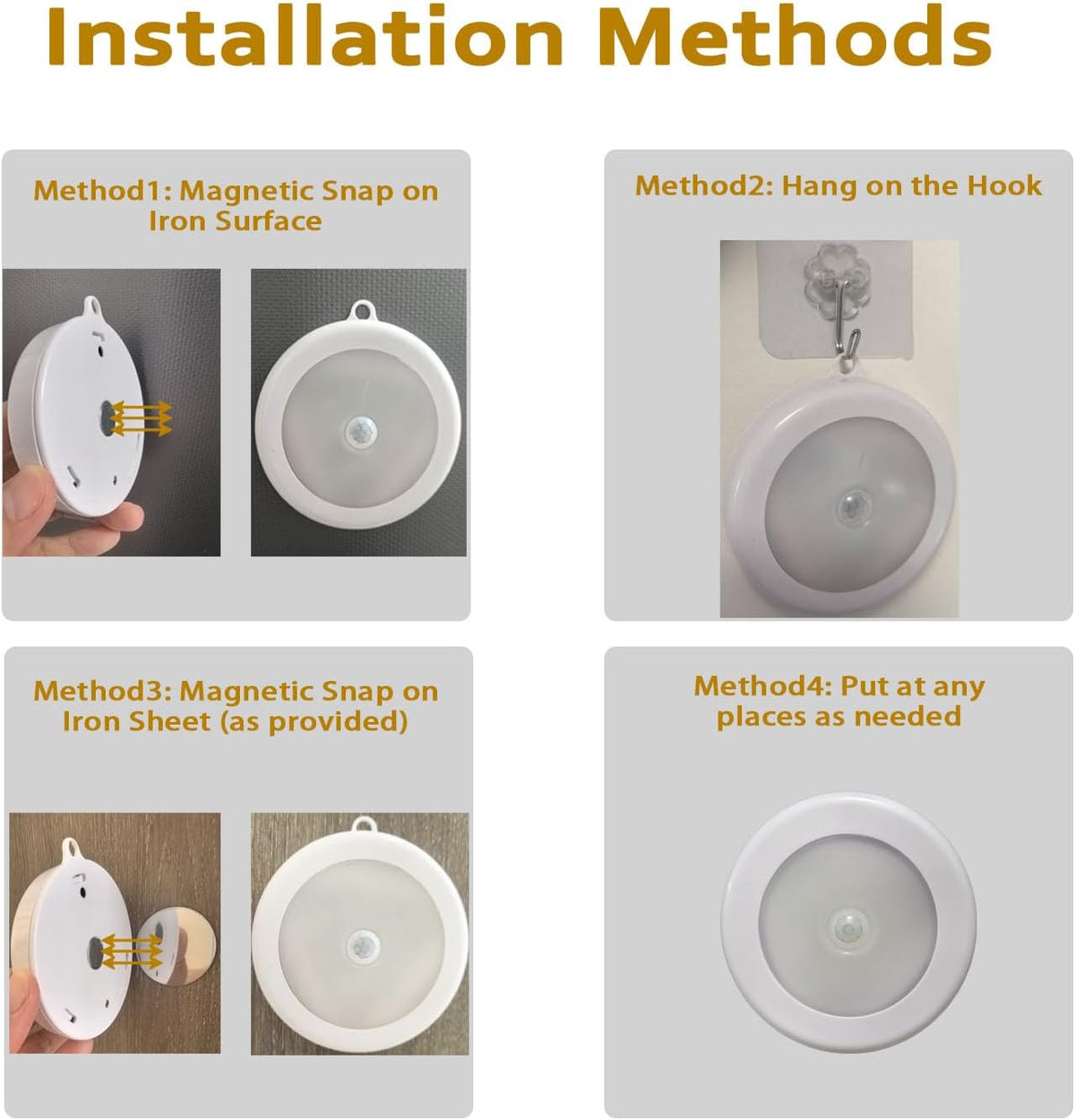 Motion Sensor Night Light, Battery Operated, White