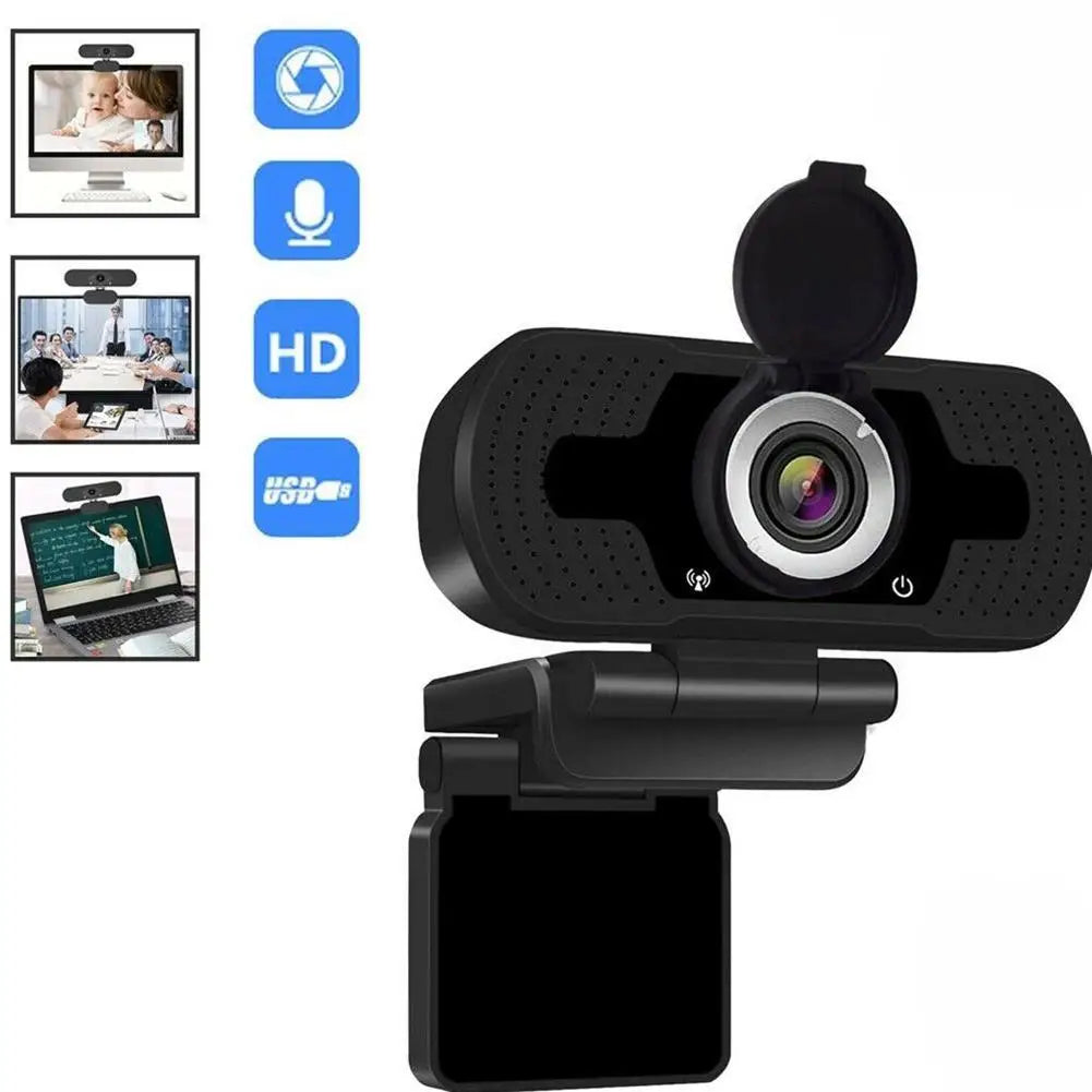 1080p USB Webcam with Microphone for Video Calls & Streaming