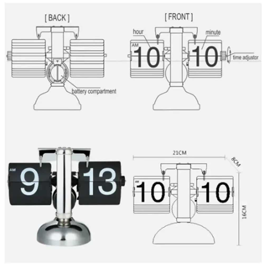 Automatic Page-Turning Flip Clock
