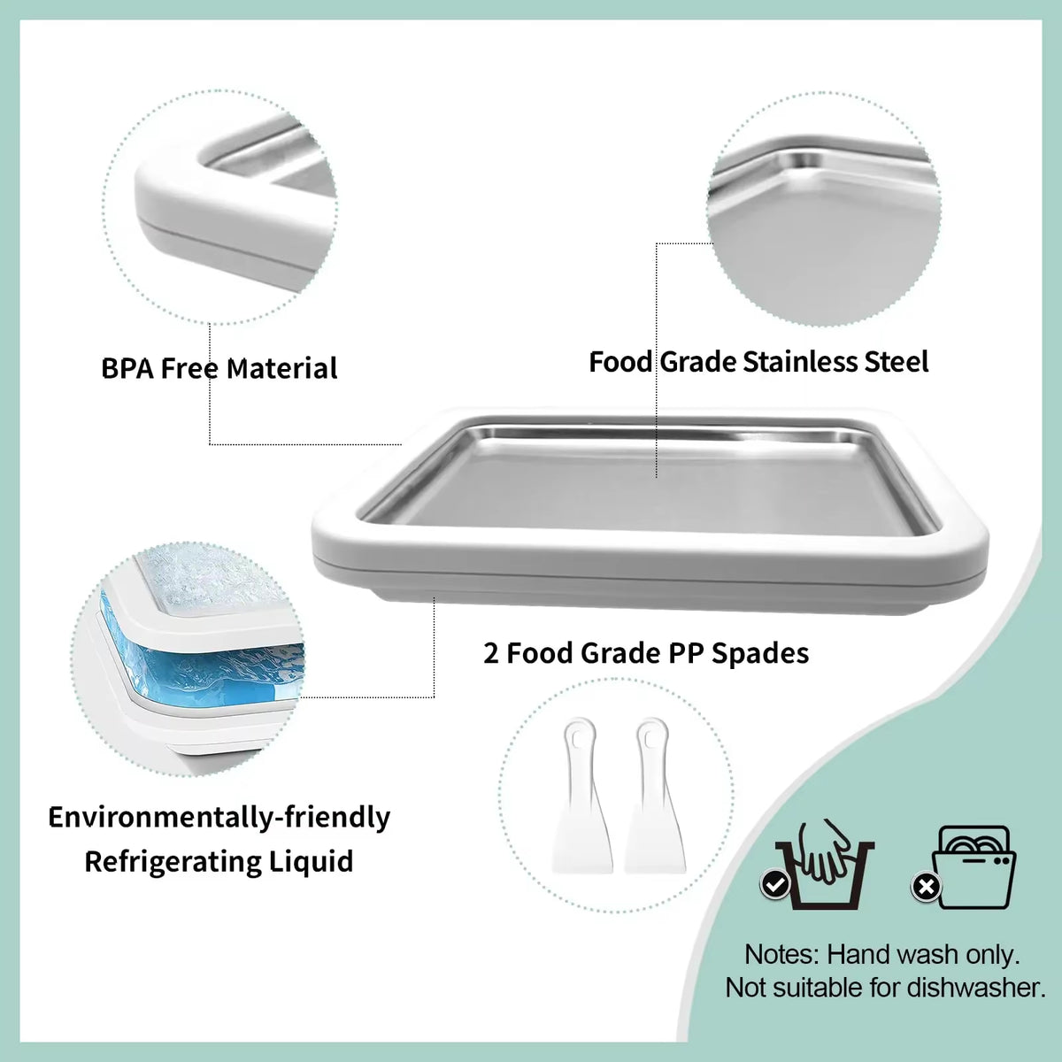 Rolled Ice Cream Maker Pan