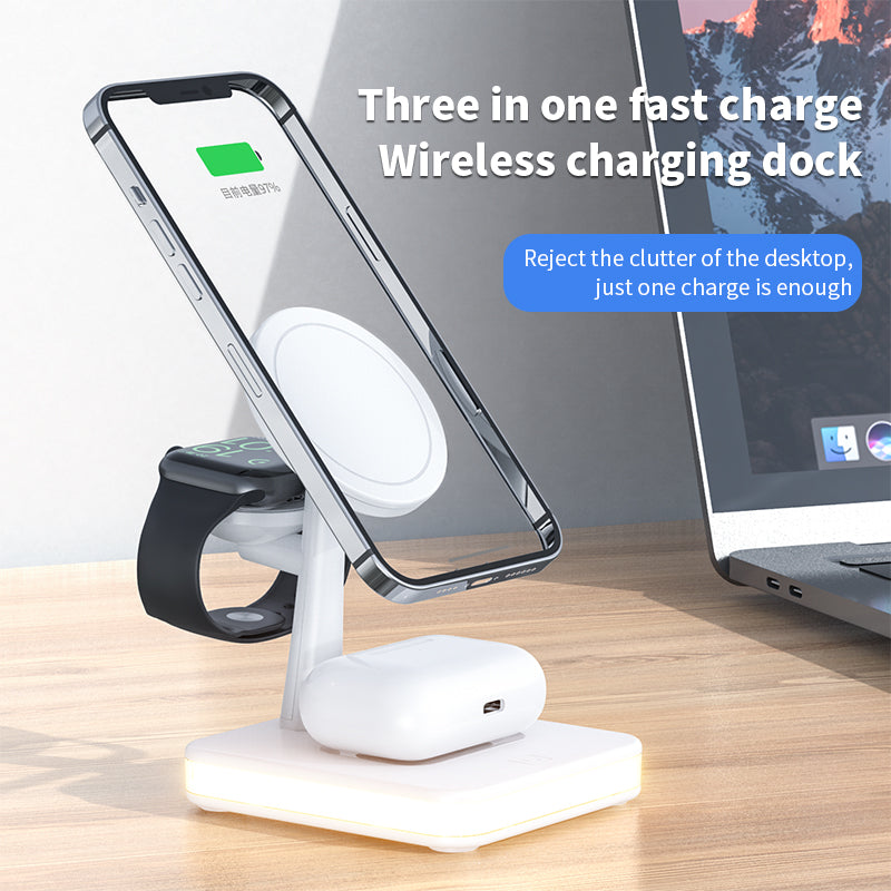 4-in-1 RGB Magnetic Charger Stand