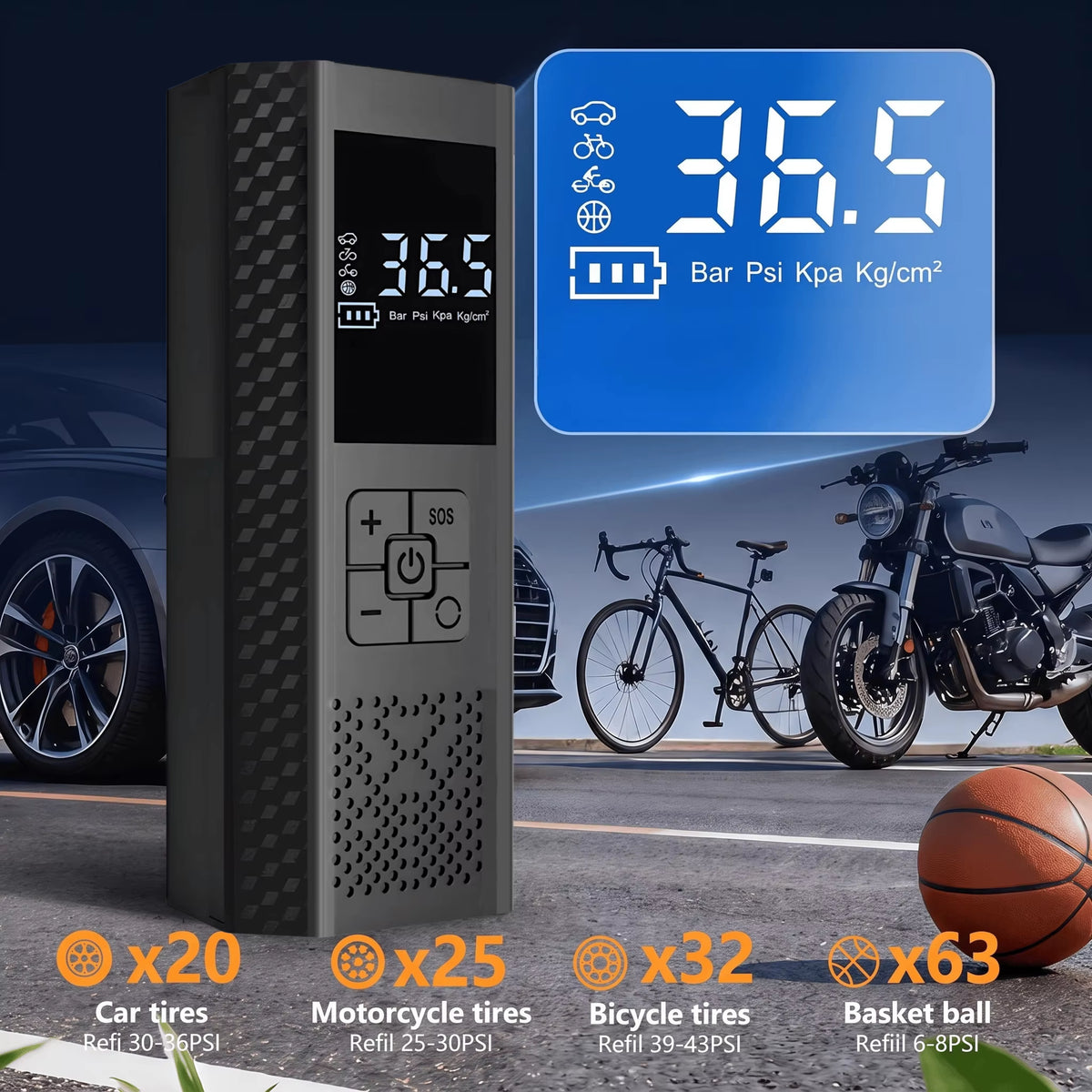 Cordless Portable Tire Inflator