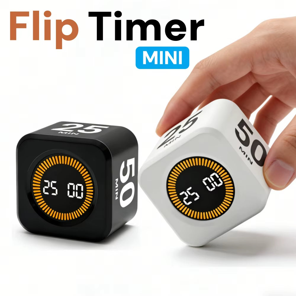 Flip-to-Start Cube Focus Timer (Preset Countdowns)