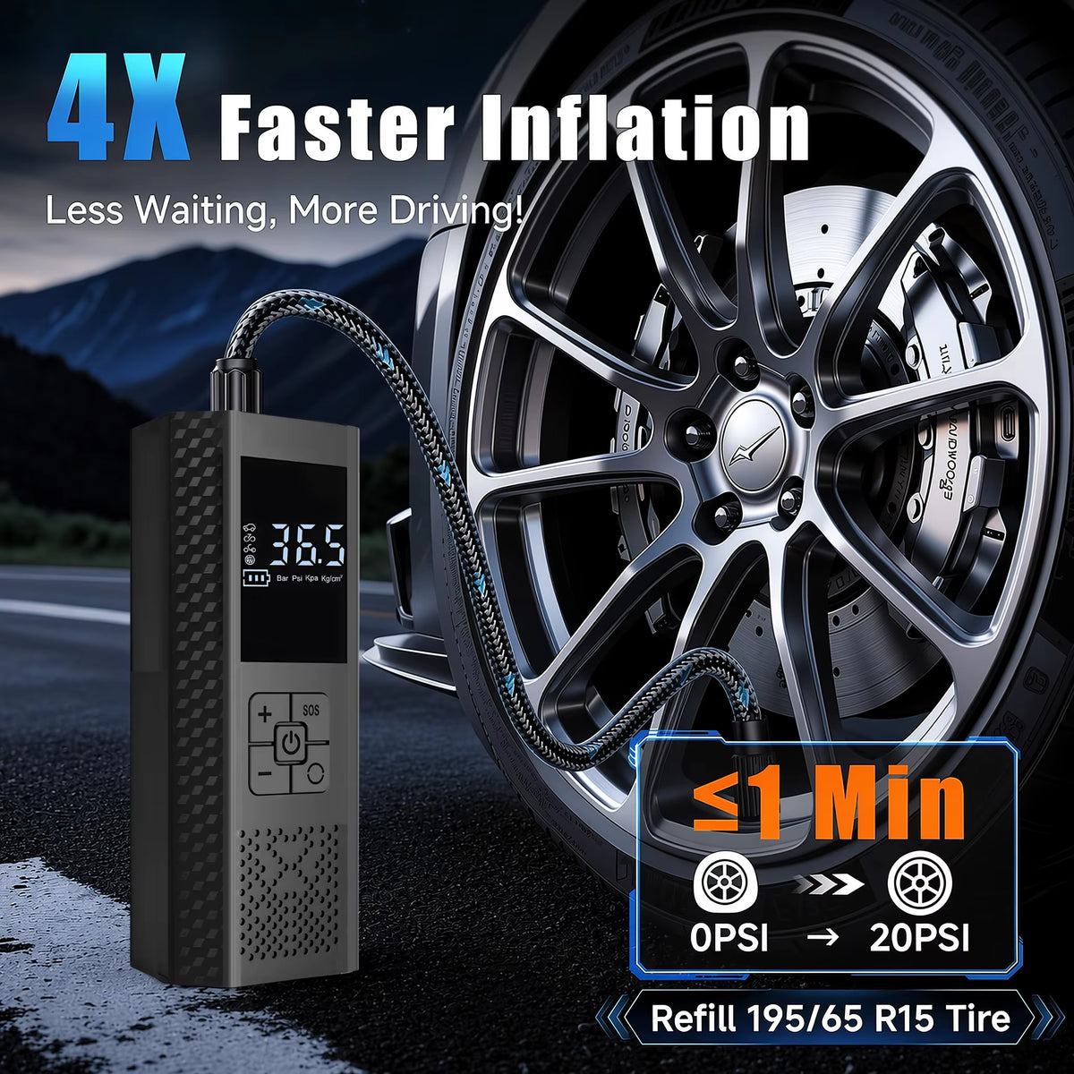 Cordless Portable Tire Inflator