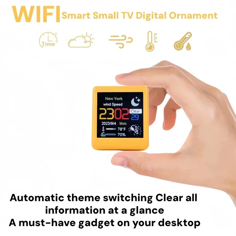 Mini Wi-Fi Weather Station Desk Display