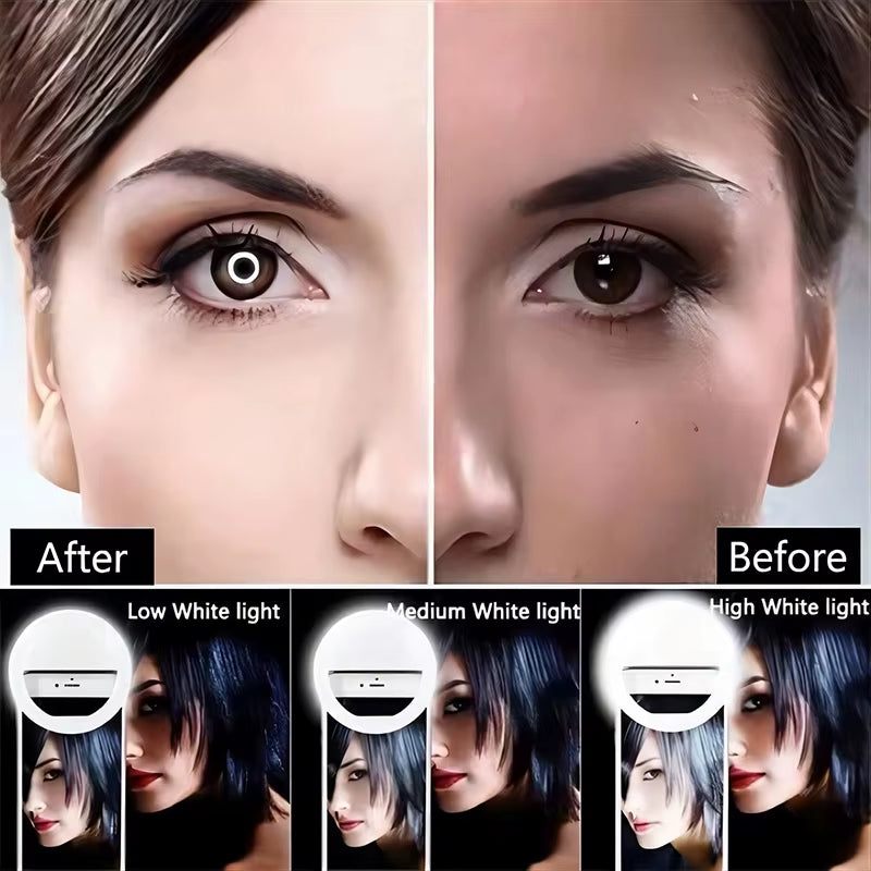 Rechargeable LED Selfie Ring Light for Phones