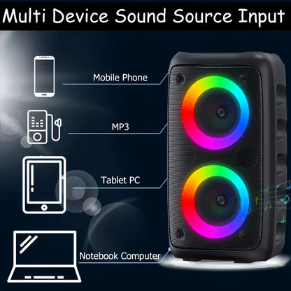 Portable Bluetooth Karaoke Speaker with Microphone
