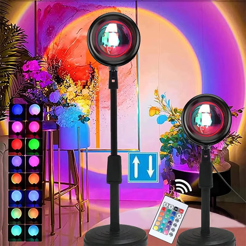 Sunset Projection Lamp with Stand & Remote (RGB)