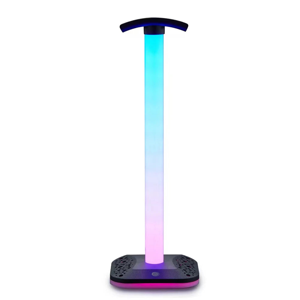 RGB Gaming Headphone Stand - 10 Lighting Modes with USB Ports