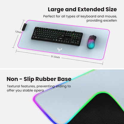 RGB Extended Gaming Mouse Pad XL – Grey