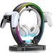 RGB Gaming Headphone Stand and Controller Holder with Cable Organizer