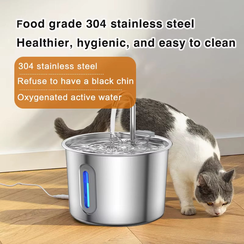 Stainless Steel Cat Water Fountain