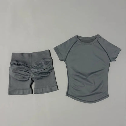 Women's Seamless 2-Piece Workout Set (Black)