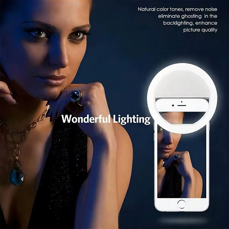 Rechargeable LED Selfie Ring Light for Phones