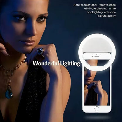 Rechargeable LED Selfie Ring Light for Phones