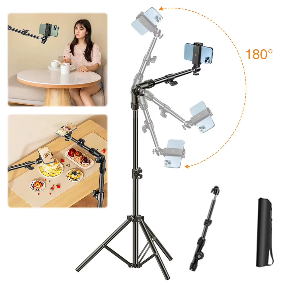 Adjustable Phone Tripod Stand for Live Stream & Video Recording