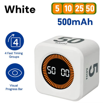 Flip-to-Start Cube Focus Timer (Preset Countdowns)