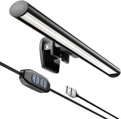 Portable USB Laptop Monitor Light Bar - 3 Color Temperatures, 10 Brightness Levels
