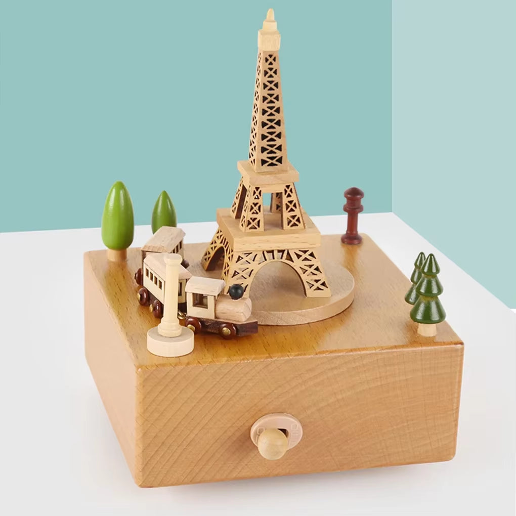 Wooden Carousel Music Box