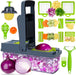 16-in-1 Vegetable Chopper with Container and 7 Blades