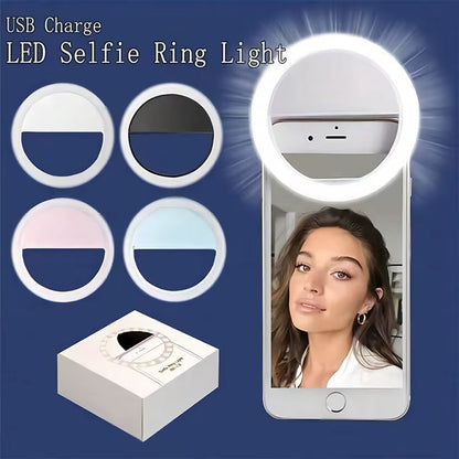 Rechargeable LED Selfie Ring Light for Phones