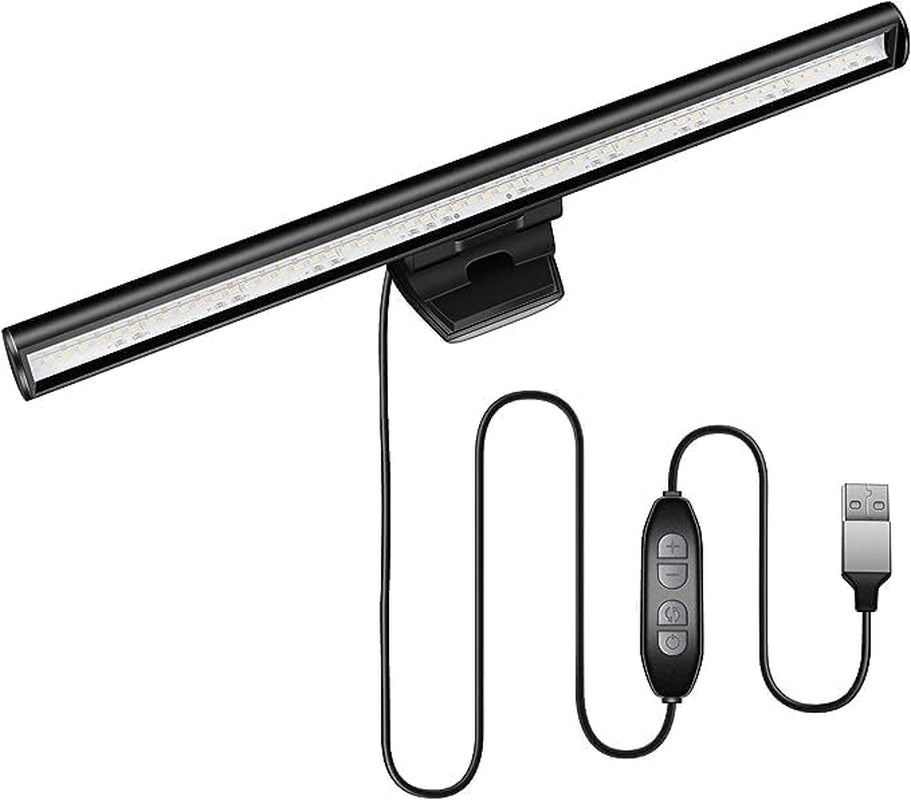 Portable USB Laptop Monitor Light Bar - 3 Color Temperatures, 10 Brightness Levels