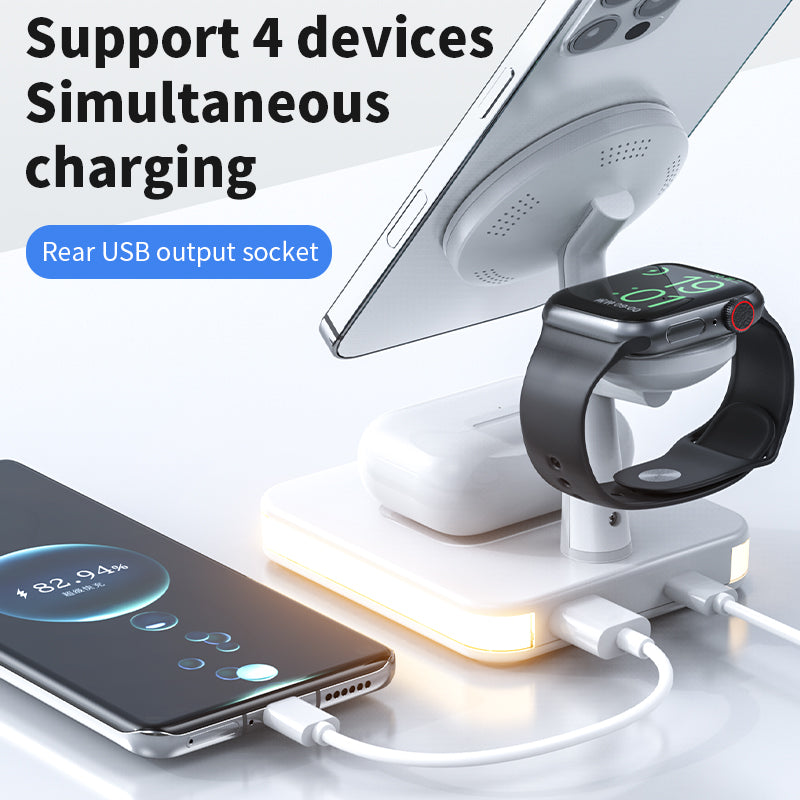 4-in-1 RGB Magnetic Charger Stand