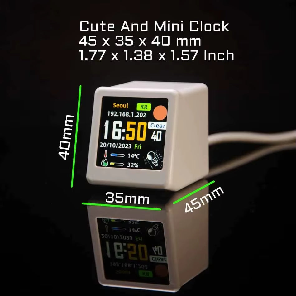 Mini Wi-Fi Weather Station Desk Display