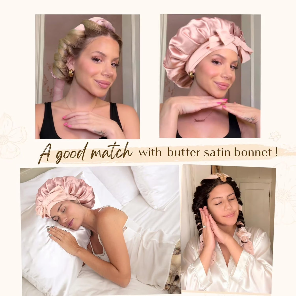 Heatless Hair Curler Set - Soft Ribbon Wrap with Scrunchies and Clip