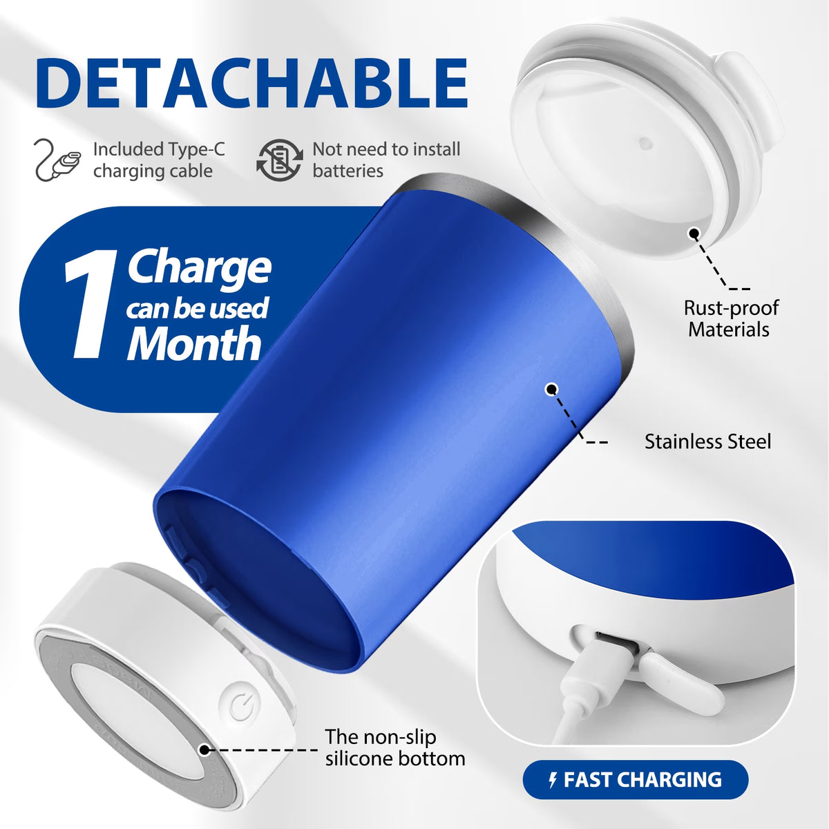 Self-Stirring Electric Mug 13.5 oz - Rechargeable