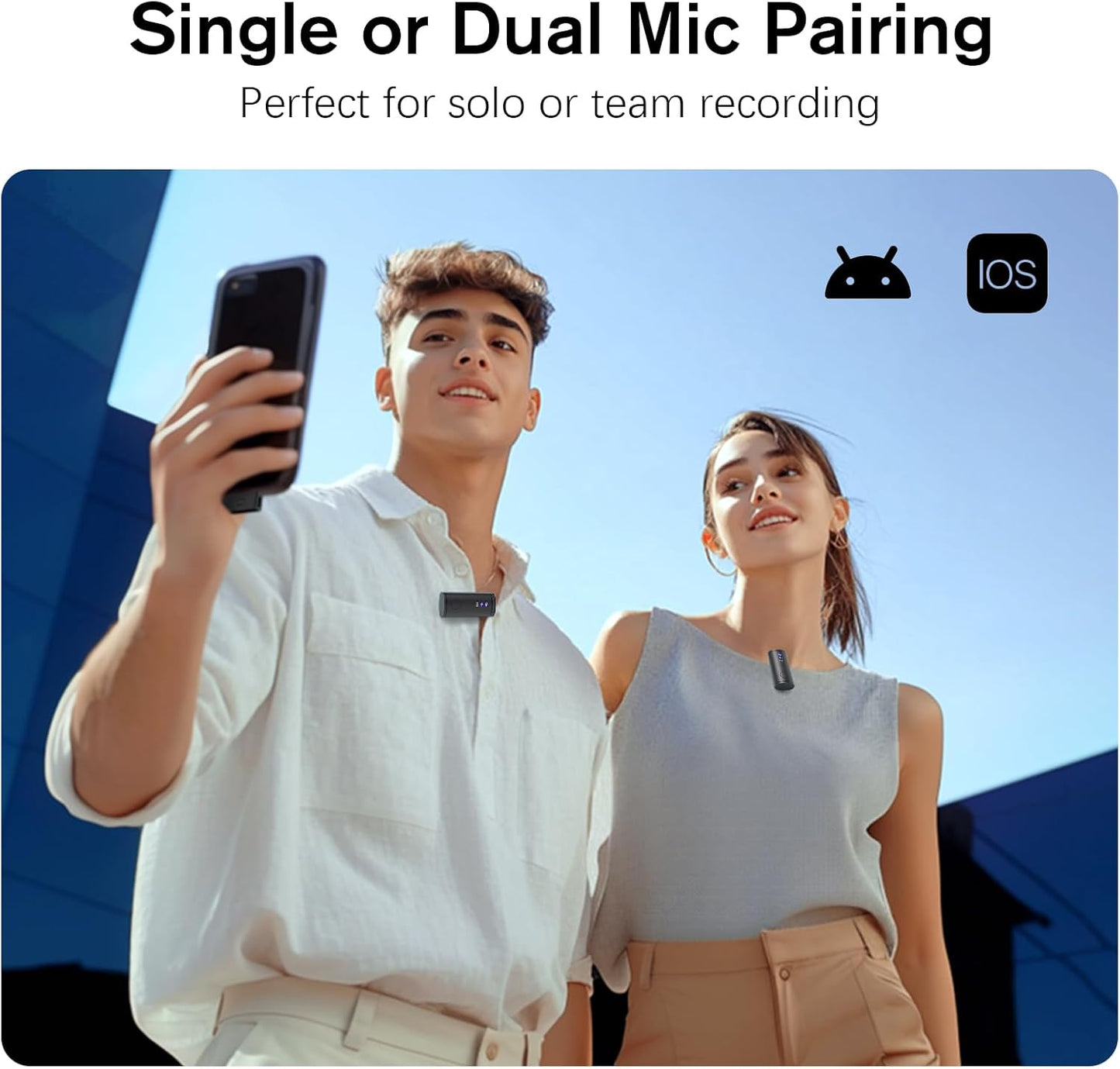 Wireless Lavalier Microphone Kit, Lightning & USB-C Receivers, 22H