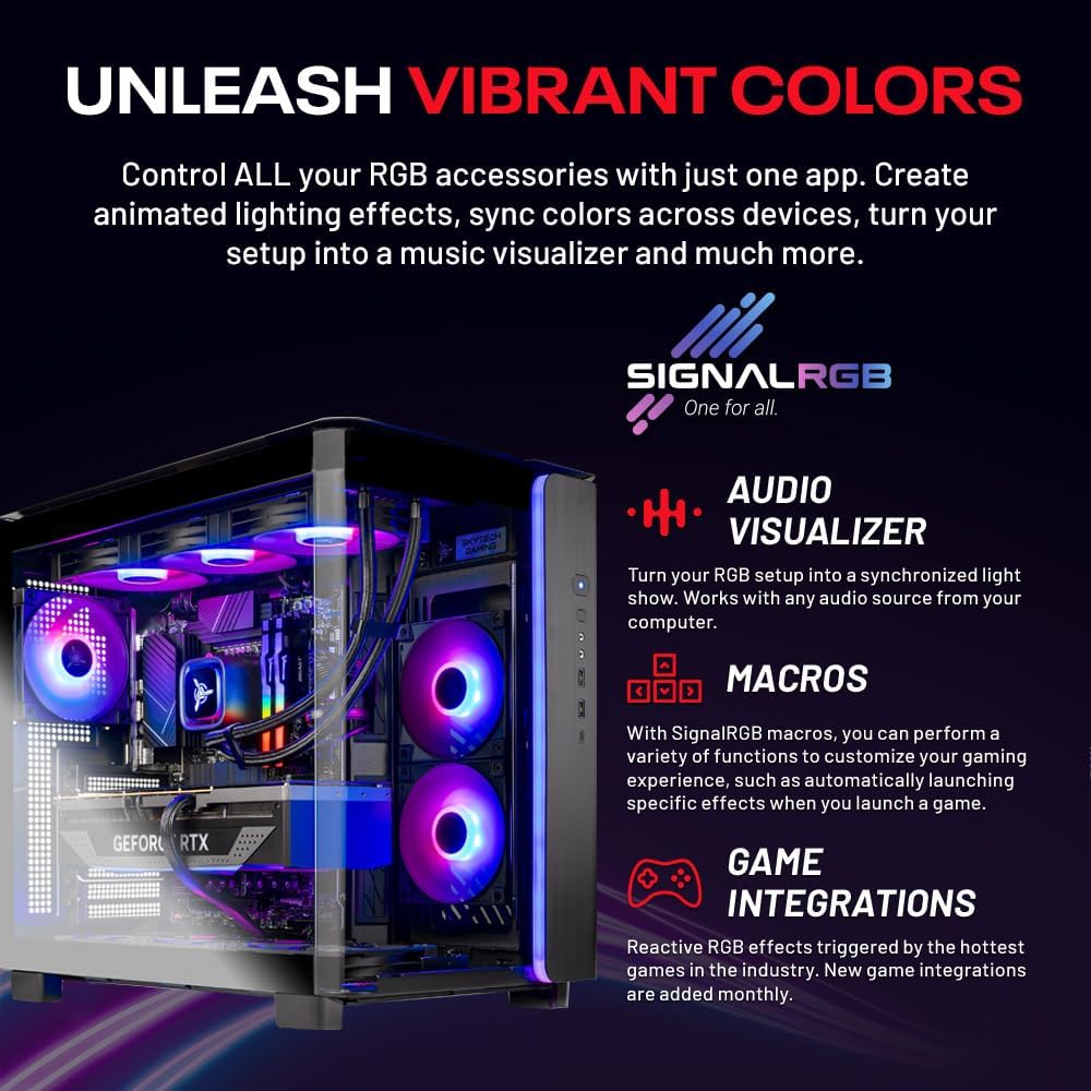 Skytech Gaming King 95 Gaming PC, Intel Ultra 7 270K plus 5.4Ghz, NVIDIA RTX 5080 16GB VRAM, 1TB Gen4 Nvme SSD, 32GB DDR5 RAM 6000, 850W Gold ATX 3 PSU, 360 ARGB AIO, Wi-Fi 6, Windows 11, Desktop