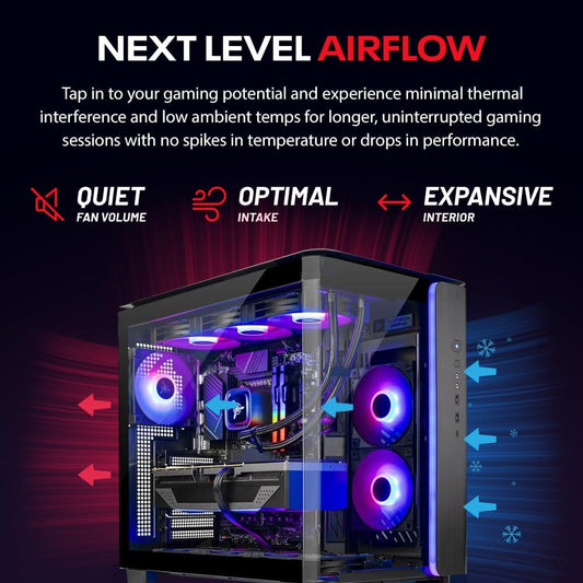 Skytech Gaming King 95 Gaming PC, Intel Ultra 7 270K plus 5.4Ghz, NVIDIA RTX 5080 16GB VRAM, 1TB Gen4 Nvme SSD, 32GB DDR5 RAM 6000, 850W Gold ATX 3 PSU, 360 ARGB AIO, Wi-Fi 6, Windows 11, Desktop