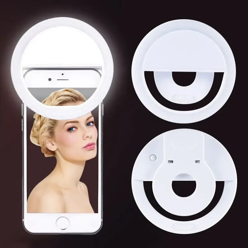 Rechargeable Clip-On Phone Selfie Ring Light