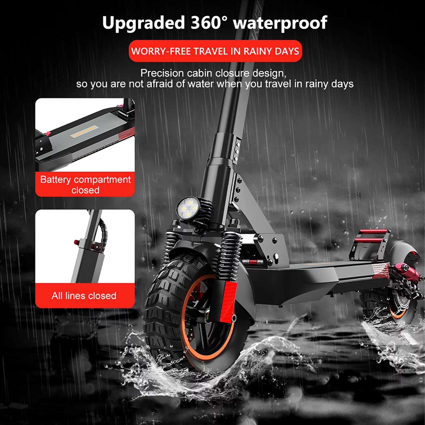 600W Adult Electric Scooter for Commuting Shopping, 48V Folding Electric Skateboard for Women Men with Seat & LED Headlight, 10" Tire