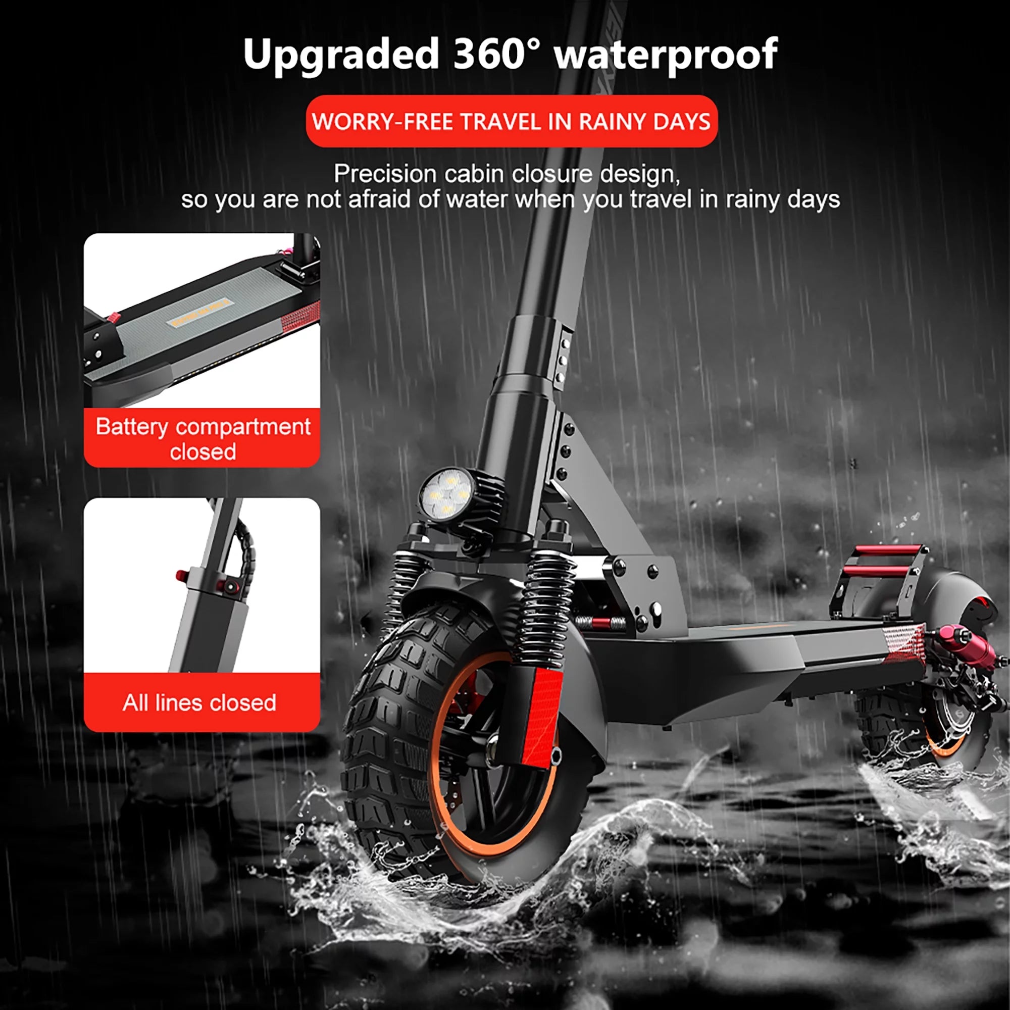 600W Adult Electric Scooter for Commuting Shopping, 48V Folding Electric Skateboard for Women Men with Seat & LED Headlight, 10" Tire
