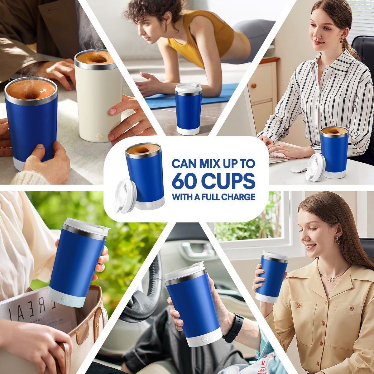 Self-Stirring Electric Mug 13.5 oz - Rechargeable