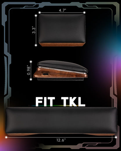 RGB Keyboard and Mouse Wrist Rest Set for 60%-75% Compact Keyboards