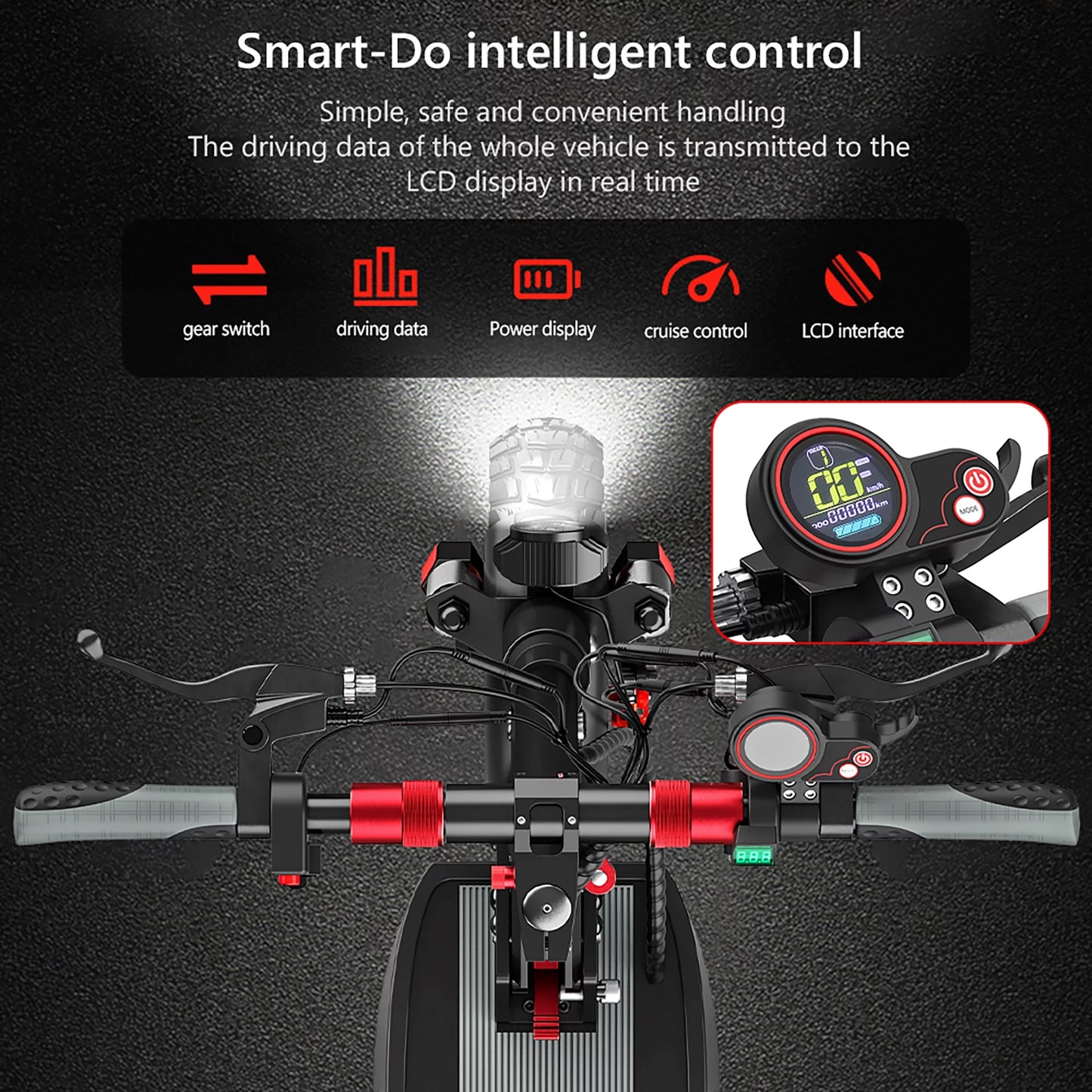 600W Adult Electric Scooter for Commuting Shopping, 48V Folding Electric Skateboard for Women Men with Seat & LED Headlight, 10" Tire