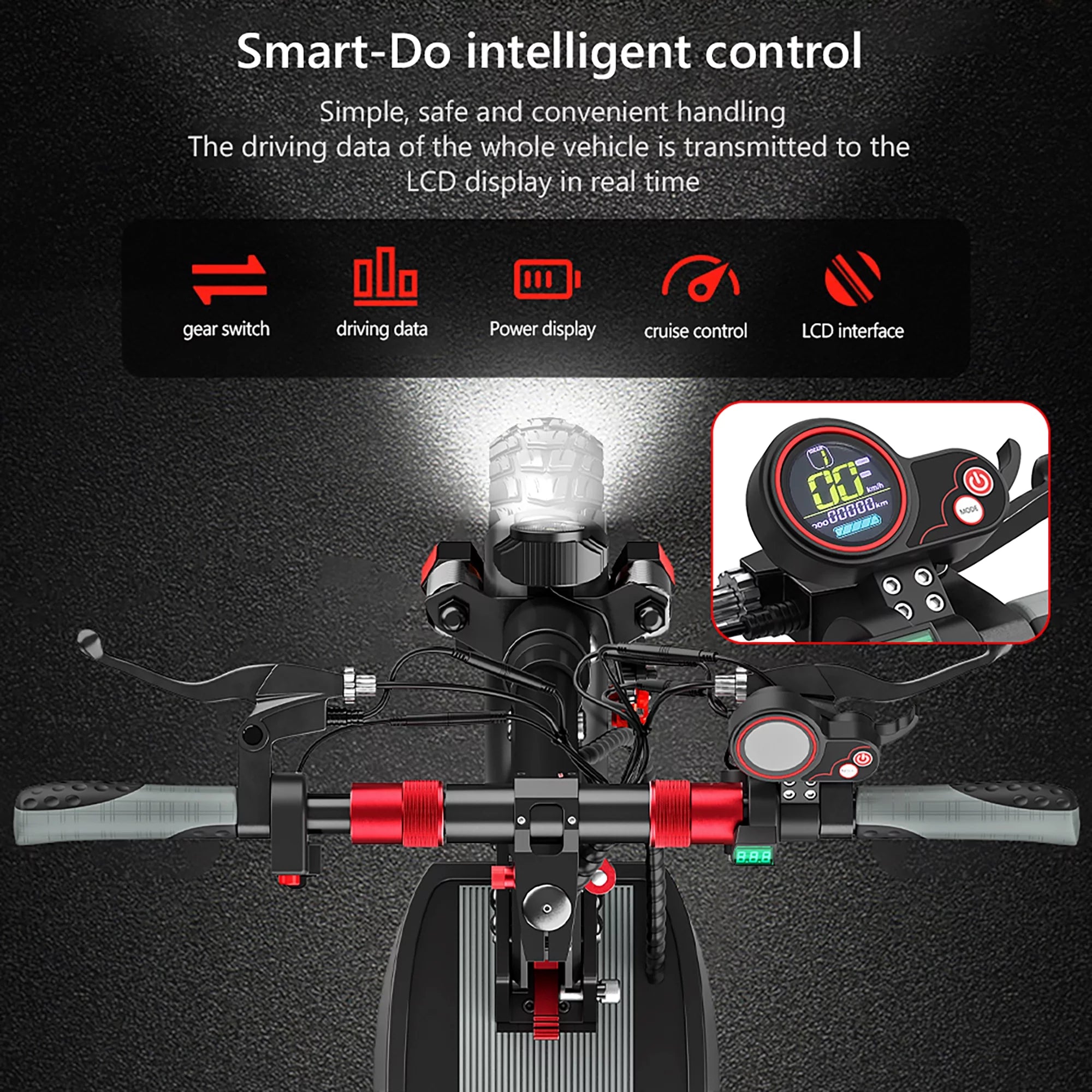 600W Adult Electric Scooter for Commuting Shopping, 48V Folding Electric Skateboard for Women Men with Seat & LED Headlight, 10" Tire