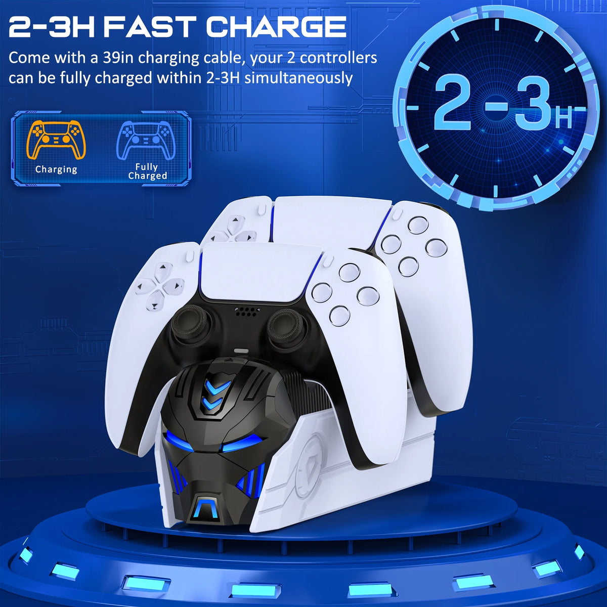 Dual Controller Charging Dock – DualSense-Style / Type-C Compatible