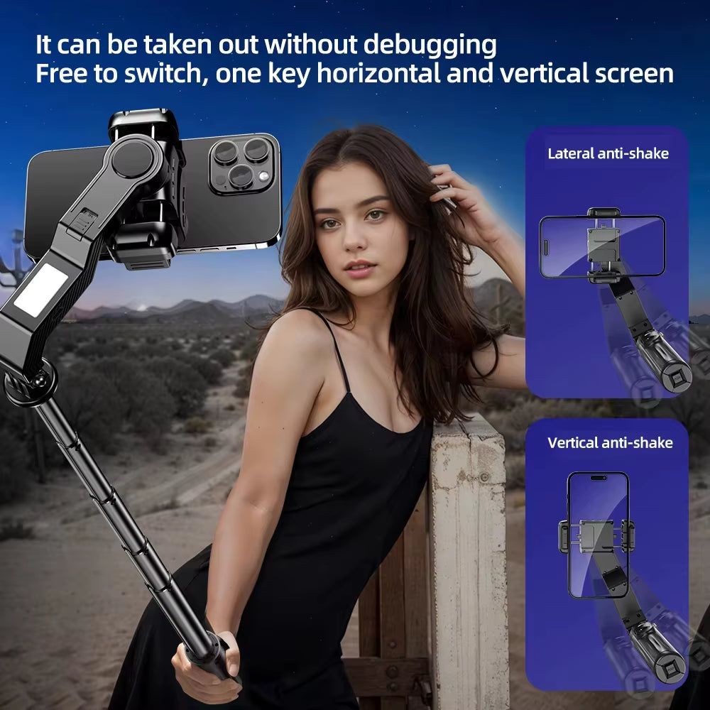 Handheld Phone Gimbal Stabilizer with Extendable Tripod & Wireless Remote