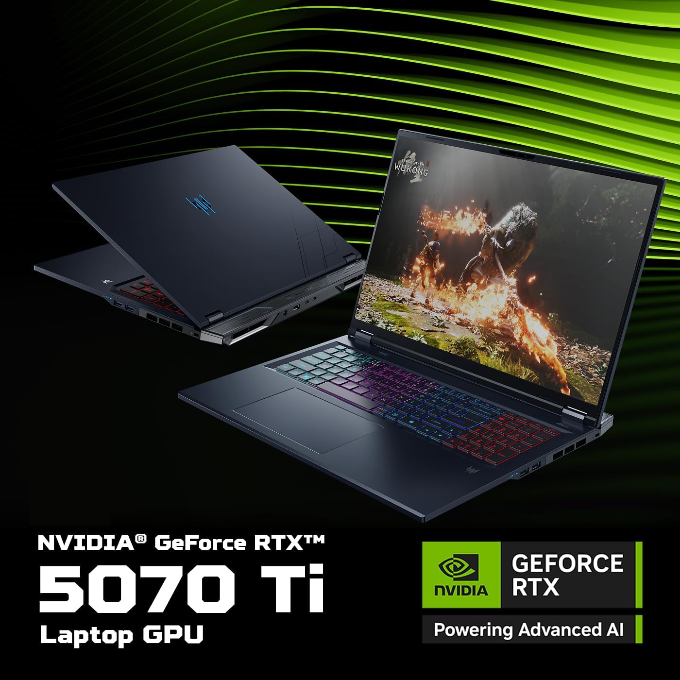 Acer Predator Helios Neo 18 AI Gaming Laptop | Intel Core Ultra 9 Processor 275HX | NVIDIA Geforce RTX 5070 Ti | 18" WQXGA 240Hz G-SYNC | 32GB DDR5 | 2TB Gen 4 SSD | Killer Wi-Fi 6E | PHN18-72-9474