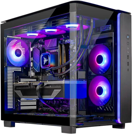 Skytech Gaming King 95 Gaming PC, Intel Ultra 7 270K plus 5.4Ghz, NVIDIA RTX 5080 16GB VRAM, 1TB Gen4 Nvme SSD, 32GB DDR5 RAM 6000, 850W Gold ATX 3 PSU, 360 ARGB AIO, Wi-Fi 6, Windows 11, Desktop
